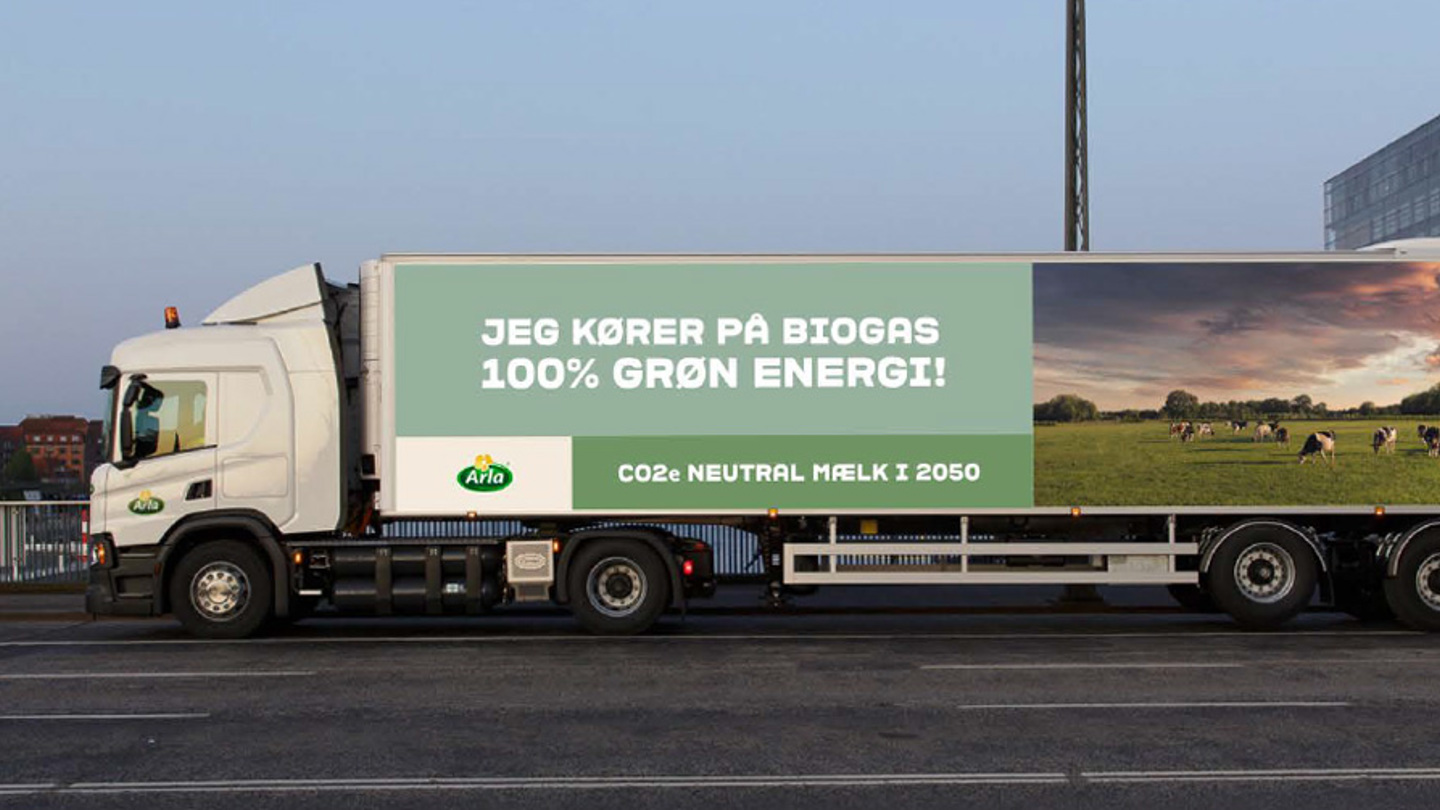 Nu får københavnerne leveret mælk af Arla-lastbiler der kører på gylle